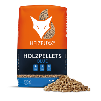 Heizfuxx Holzpellets Blue 15kg x 65 Sack 975kg Palette Weichholzpellets Enplus A1 Pellets