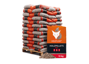 Heizfuxx Holzpellets Red 15kg x 65 Sack 975kg Palette Hartholzpellets Buchenpellets
