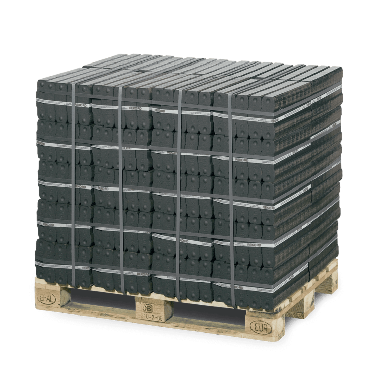 Rekord Braunkohlebriketts 25kg x 40 Gebinde 1000kg Palette
